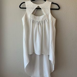 Beaded White Top